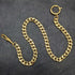 K24 gold plate pull ring type Albert chain Kihei link