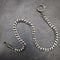 Black Hematite Plate Pull Ring Type Albert Chain Kihei Link