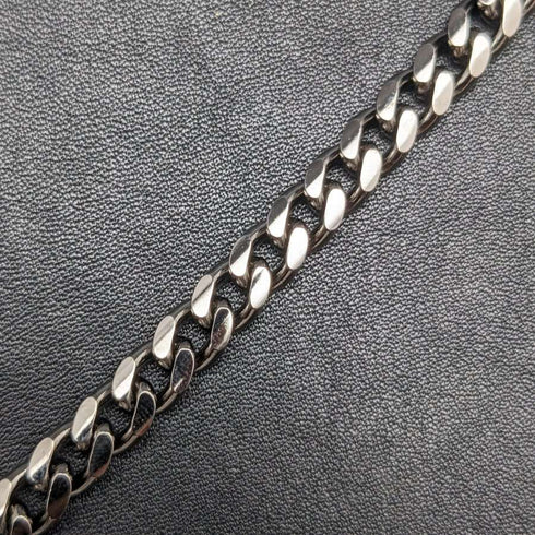 Black Hematite Plate Pull Ring Type Albert Chain Kihei Link