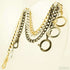 Black Hematite Plate Pull Ring Type Albert Chain Kihei Link