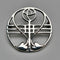Vintage Sterling Silver Mackintosh Rose Art Nouveau Round Brooch