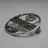 Vintage Sterling Silver Mackintosh Rose Art Nouveau Round Brooch