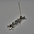 Vintage Pure Silver Enamel Brooch: Mackintosh Rose and Pair of Birds
