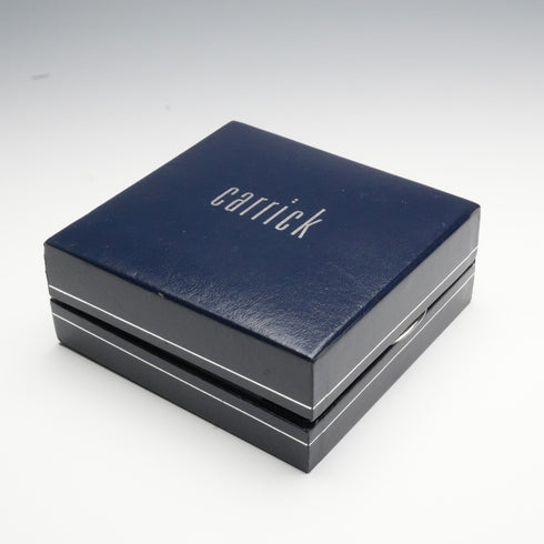 復古純銀麥金塔玫瑰新藝術風格圓形胸針附盒