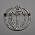 Vintage Solid Silver Mackintosh Rose Art Nouveau Round Brooch with Case