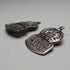1938 British Vintage Sterling Silver ARP Warden Badge Pair by Royal Mint