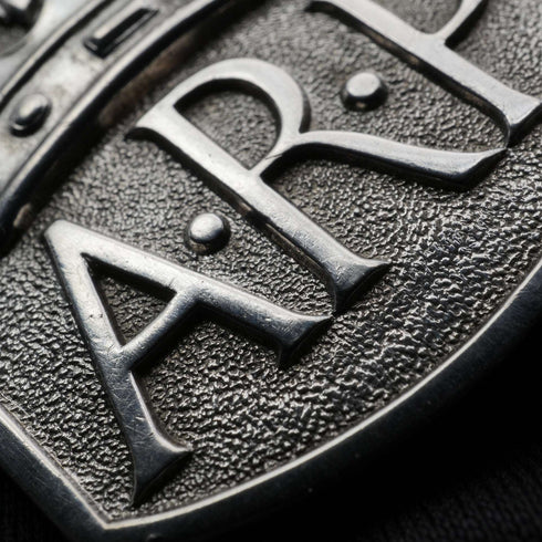 1938 British Vintage Sterling Silver ARP Warden Badge Pair by Royal Mint
