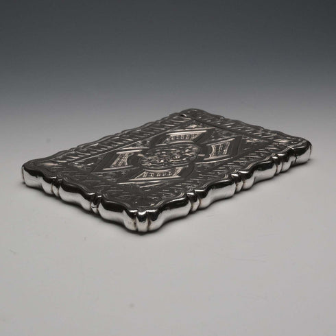 1873年 英国アンティーク 純銀製 カードケース 56g GEORGE UNITE