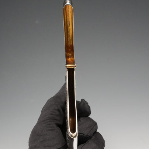 1906年 英国アンティーク 純銀製 天使装飾 カードケース 68g William Neale