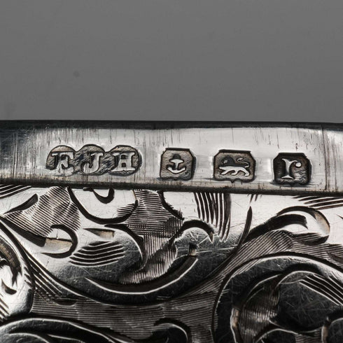 1916年 英國古董 純銀附鏈卡片盒 71克 Edwin Joseph Houlston