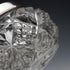 1916 English Antique Sterling Silver Mounted Cut Glass Salt Dishes Pair by James Deakin&Sons