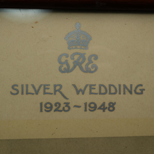 1948年 英国王室 ジョージ6世夫妻 銀婚式記念 額装フォトメッセージ