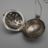 English Vintage Sterling Silver Locket Pendant with Sterling Silver Chain