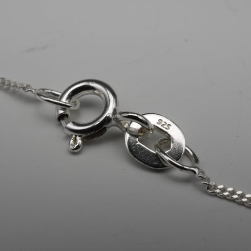 English Vintage Sterling Silver Locket Pendant with Sterling Silver Chain