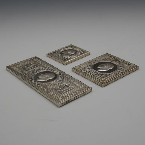 英國復古純銀愛德華時代郵票複製品條塊套組 共63克