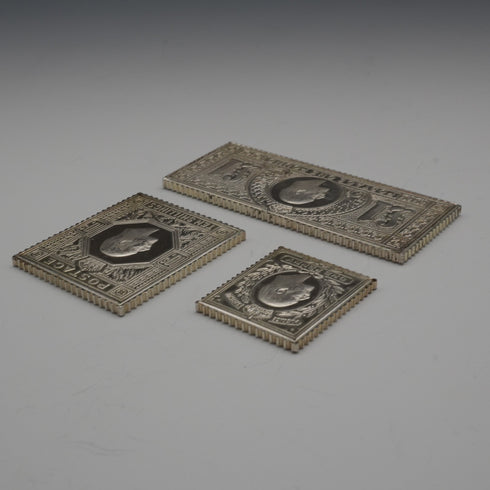 英國復古純銀愛德華時代郵票複製品條塊套組 共63克