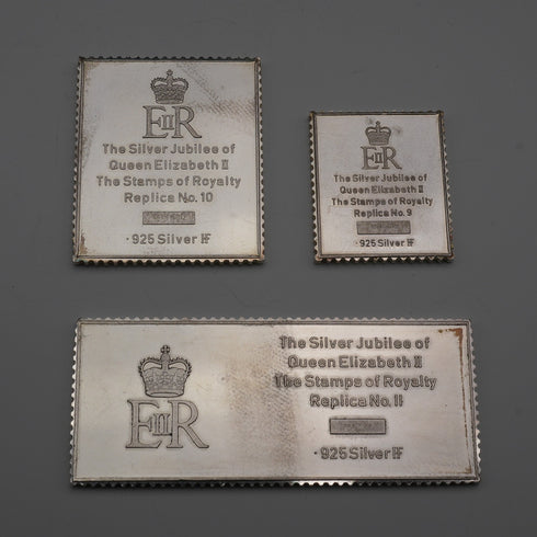 英國復古純銀愛德華時代郵票複製品條塊套組 共63克