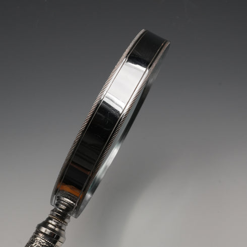 英國古董 純銀裝飾鹿角柄 放大鏡 Walker&Hall