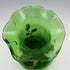 British Vintage Victorian Style Enamel-Decorated Green Glass Vase
