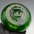 British Vintage Victorian Style Enamel-Decorated Green Glass Vase