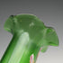 British Vintage Victorian Style Enamel-Decorated Green Glass Vase