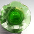 British Vintage Victorian Style Enamel-Decorated Green Glass Vase