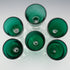 Vintage English Bristol Green Glass Liqueur Glasses, Set of 6