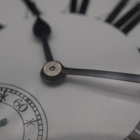 Swiss Antique Goliath Pocket Watch, 66mm Diameter, Skeleton Back, Alloy Case, Good Working Condition