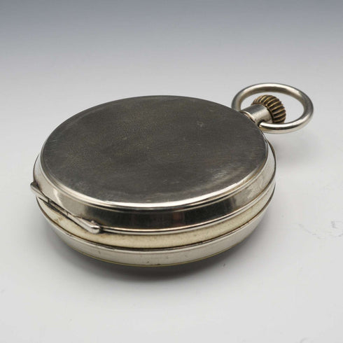 Swiss Antique Goliath Pocket Watch, 66mm Diameter, Skeleton Back, Alloy Case, Good Working Condition
