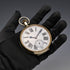 Swiss Antique Goliath Pocket Watch, 66mm Diameter, Skeleton Back, Alloy Case, Good Working Condition