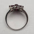 UK Vintage Pink Garnet Floral Sterling Silver Ring (US Size 9.5)