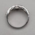 British Vintage Blue Diamond Wishbone-Shaped Sterling Silver Ring (US Size 8)