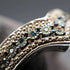 British Vintage Blue Diamond Wishbone-Shaped Sterling Silver Ring (US Size 8)