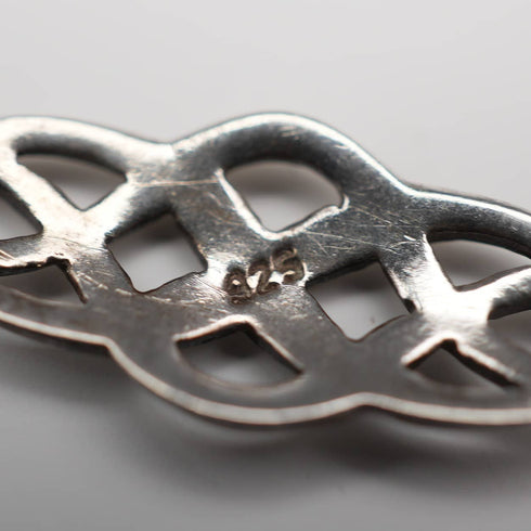 British Vintage Celtic Knot Sterling Silver Bracelet 8.0g