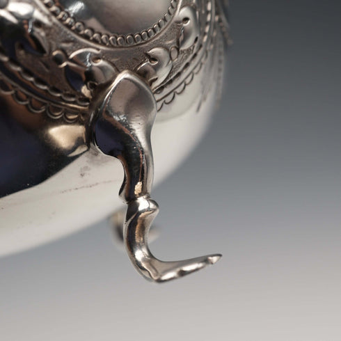 1906 British Antique Sterling Silver Sugar Bowl 236g Charles Horner