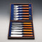 British Antique Agate-Style Resin Handle Cutlery Set, 6 Pairs, Frank Cobb, Cased