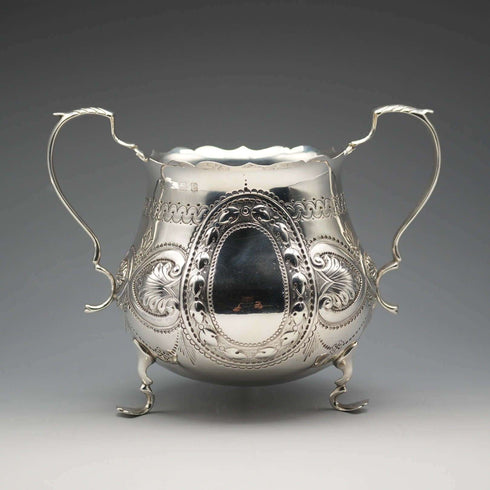 1906年 英國古董 純銀製 糖罐 236克 Charles Horner