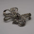 Vintage Sterling Silver Marcasite Ribbon Design Brooch 10.5g