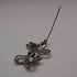 Vintage Sterling Silver Marcasite Ribbon Design Brooch 10.5g