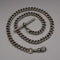 Circa 1919 English Antique Sterling Silver Albert Chain 40g (Fob not included)