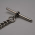 Circa 1919 English Antique Sterling Silver Albert Chain 40g (Fob not included)