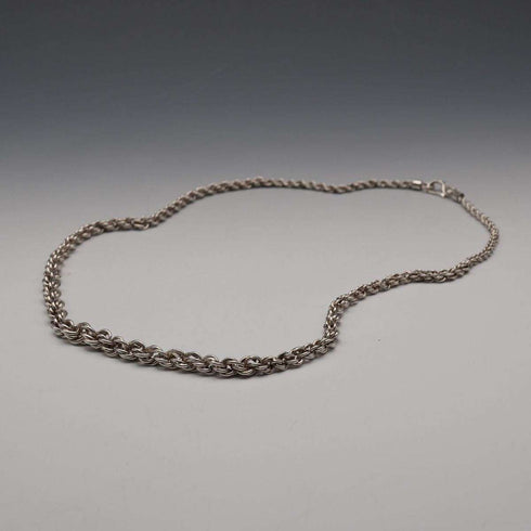 ヴィンテージ 純銀製 ツイストロープチェーン ネックレス 50cm 28g