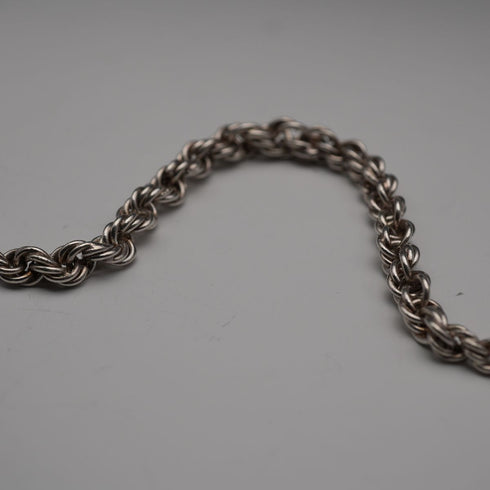 ヴィンテージ 純銀製 ツイストロープチェーン ネックレス 50cm 28g