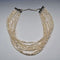 復古純銀及七顆淡水巴洛克珍珠項鍊 51公分