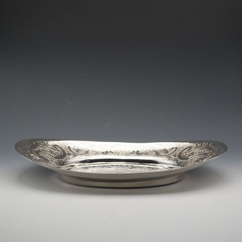 英国ヴィンテージ シルバープレート製 オーバルディッシュ Mappin&Webb 箱付き極美品