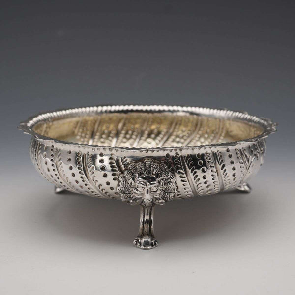 1880 British Antique Sterling Silver Footed Dish 124g Holland Son & Slater