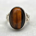 UK Vintage Sterling Silver & Large Tiger's Eye Ring (JP Size 15)