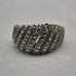 Vintage Sterling Silver & Marcasite Cluster Ring (Japan size 17)