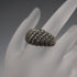 Vintage Sterling Silver & Marcasite Cluster Ring (Japan size 17)