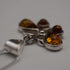 Vintage Sterling Silver & Amber Butterfly Pendant with Sterling Silver Chain